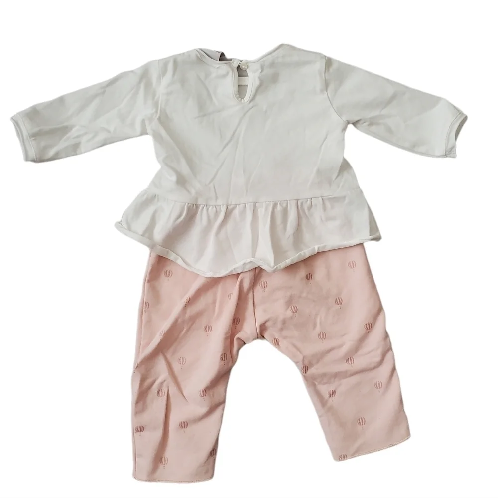 🍁 Play Up Hot Air Balloon Pink Pants Long Sleeve Shirt Play Set